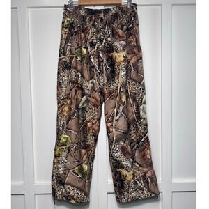 WFS Burly Camo Tan Mens Hunting Pants Mesh Lined Woodland Camouflage WK350 L
